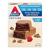 Atkins Chocolate Raspberry Advantage Bar , Chocolate Raspberry 150 Grams, Pack of 5