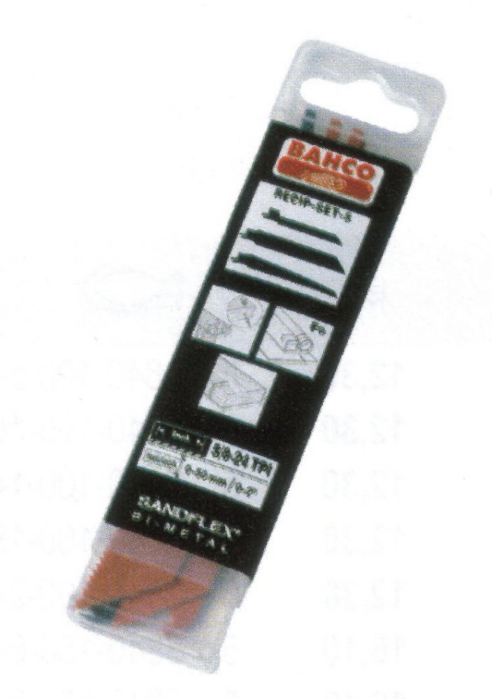 Bahco RECIP-Set-5"Sandflex" Bi-Metal Blade Set, Multi-Colour, Set of 5 Piece, 150mm - Image 2