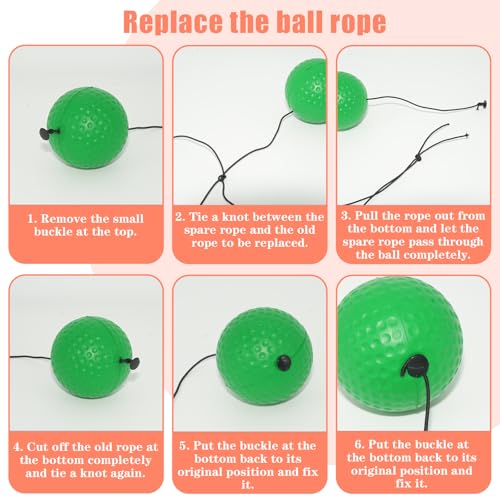 Jomdjmskes 4Pcs Reflexball, Reaktionsball mit Kopfband, Boxball, Reflexball Boxen, Box Training, Home Boxen Training Ball, Boxing Reflex Ball Ideal für Training von Reaktion und Auge-Hand-Koordination