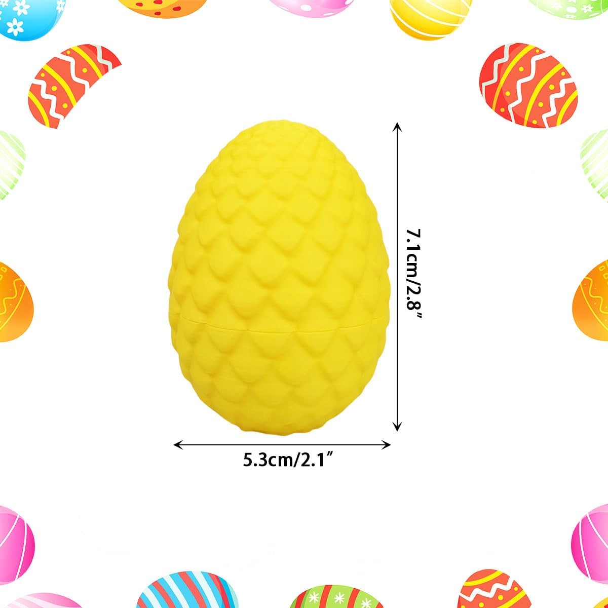 Anditoy 6 Pack 3D Printed Eggs with Dinosaur Toys Inside Prefilled Easter Eggs for Kids Boys Girls Easter Basket Stuffers Gifts Party Favors