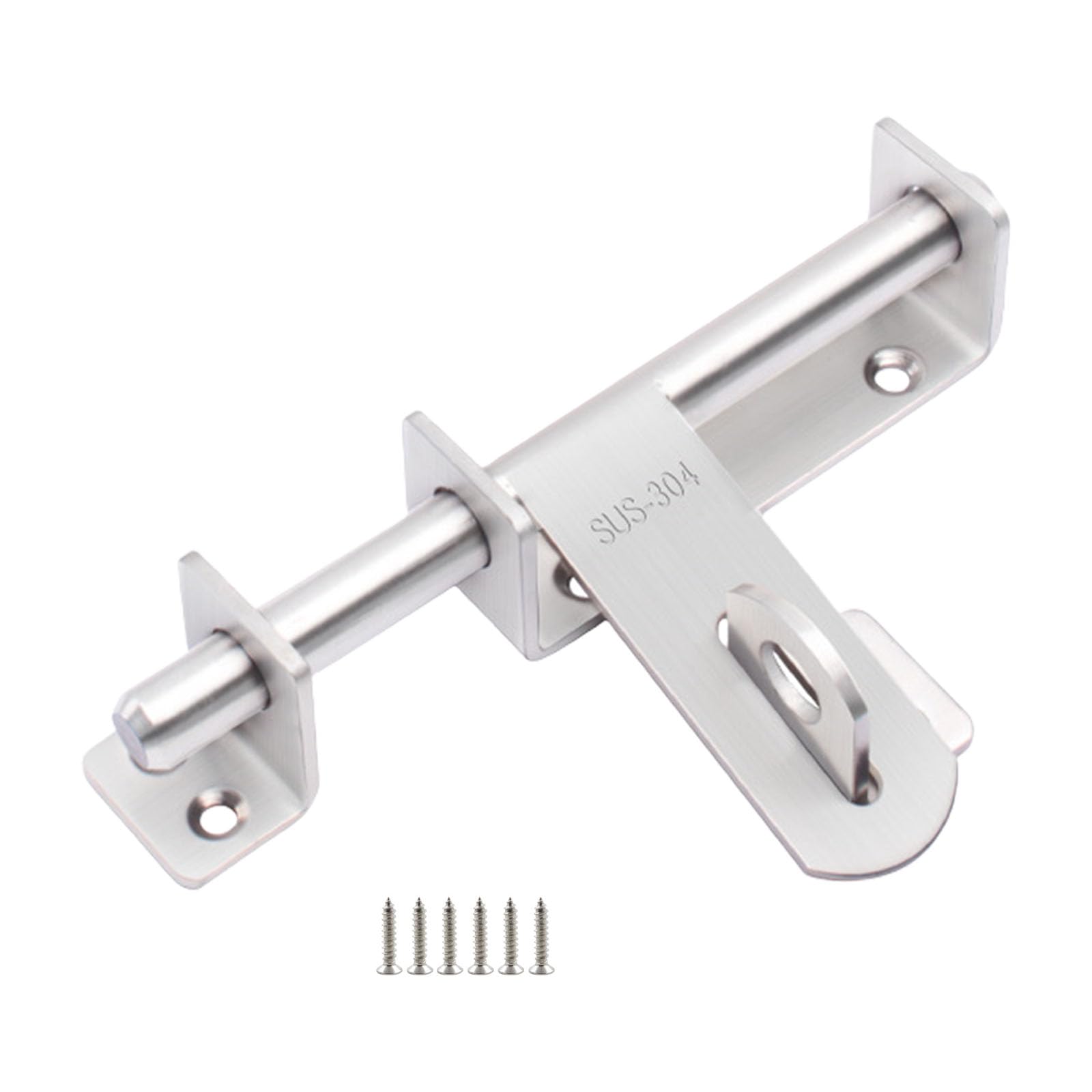 Stainless Steel Door Sliding Bolts Latches Hasp Hardware Door with Installation Accessories Gate