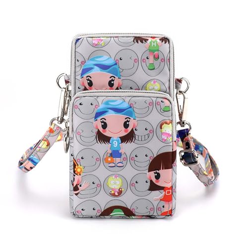 Bolsa tiracolo leve e ajustável para celular bolsa de viagem para mulheres, E