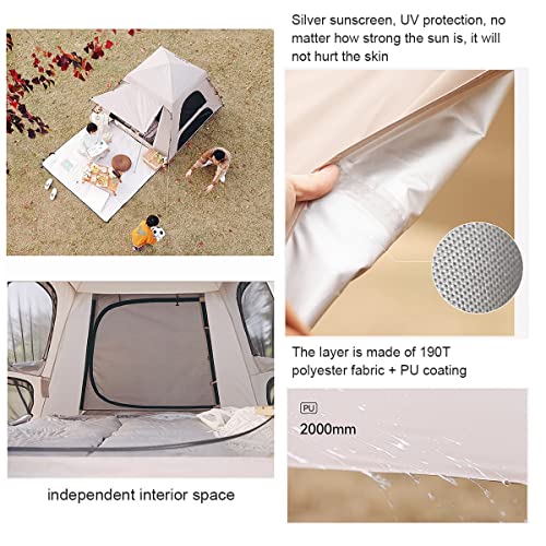 Carpa para camping pop up 3 personas con porche y 4 ventanas miniatura 5