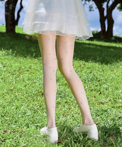 Image of Sahabowi Women Tights, Sheer High Waist Pantyhose, Vintage Control Top Stockings, Siwa9