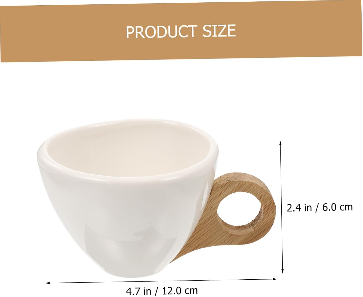 Rustic Wooden Box Storage 2pc Espresso Cup Set Handmade Coffee Mugs Cup Handle Ideal for Office Home