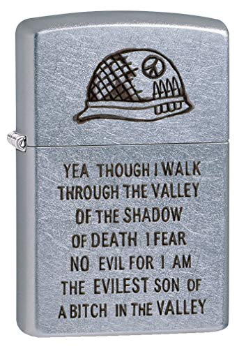 Zippo Encendedor Vietnam Trench Art Street Chrome miniatura 1