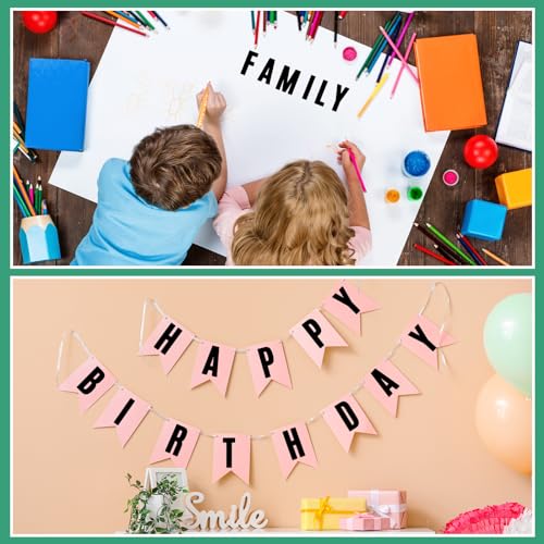Image of Qilery 32 Sheets 2 Inch and 3 Inch Number and Alphabet Stickers Self Adhesive Vinyl Letters Big Font for School, Classroom, Home, Mailbox Decor (Black)