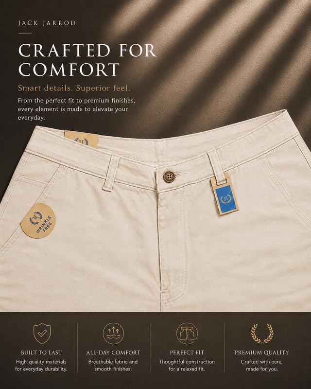 Image of Comfort Fit Shorts for Men & Women | Cotton Stretch Fit | 32-44