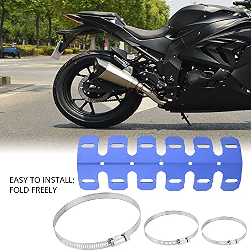 Escudo de calor de escape de motocicleta, capa de proteção de tubo de escape de alto desempenho resi