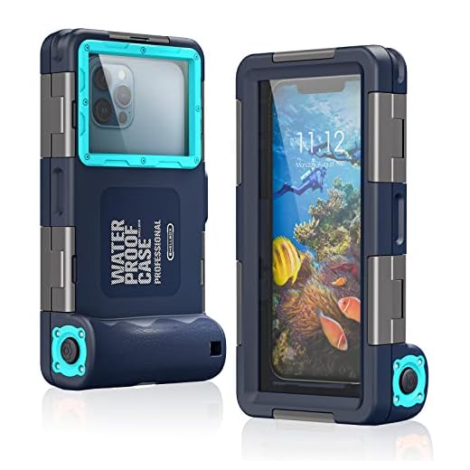 YIXXI Diving Underwater Phone Case for iPhone 14/13/12 /11 Pro Max Mini Xr/X/Xs,Samsung Galaxy S22/ S21/s20/s10 Ultra Plus Professional Cell Phone Waterproof Case for Snorkeling Swimming with Lanyard