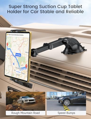 Support tablette voiture télescopique orientable 360 pour pare-brise - 2