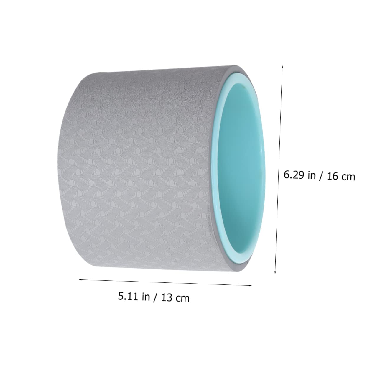Abaodam Ruota Yoga Abs Blu da 6,5 Pollici per Allenamento Pilates e Fitness, Leggera e Resistente Fino a 300kg, per Esercizi a Terra e Rafforzamento Muscolare