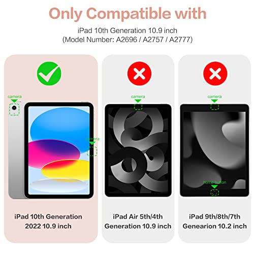 Vobafe Case for iPad (A16) 11th Generation 11 Inch 2025/iPad 10th Generation 10.9 Inch 2022 with Pencil Holder - Image 2