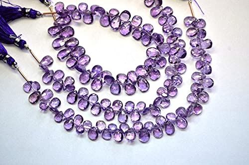 Amethyst Faceted Pear Briolette pierres pour créer vos bijoux du quotidien