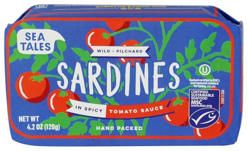 Sea Tales Sardines in Spicy Tomato Sauce 4.2 oz (Pack of 12)