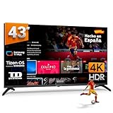 TD Systems - Smart TV 43 Pulgadas 4k Samsung TV Tizen OS 8.0. Triple Tuner (DVB-T2/C/S2). Televisores con Samsung Smart TV Gaming Hub. Televisión del 2026 - PRIME43C22TIZEN