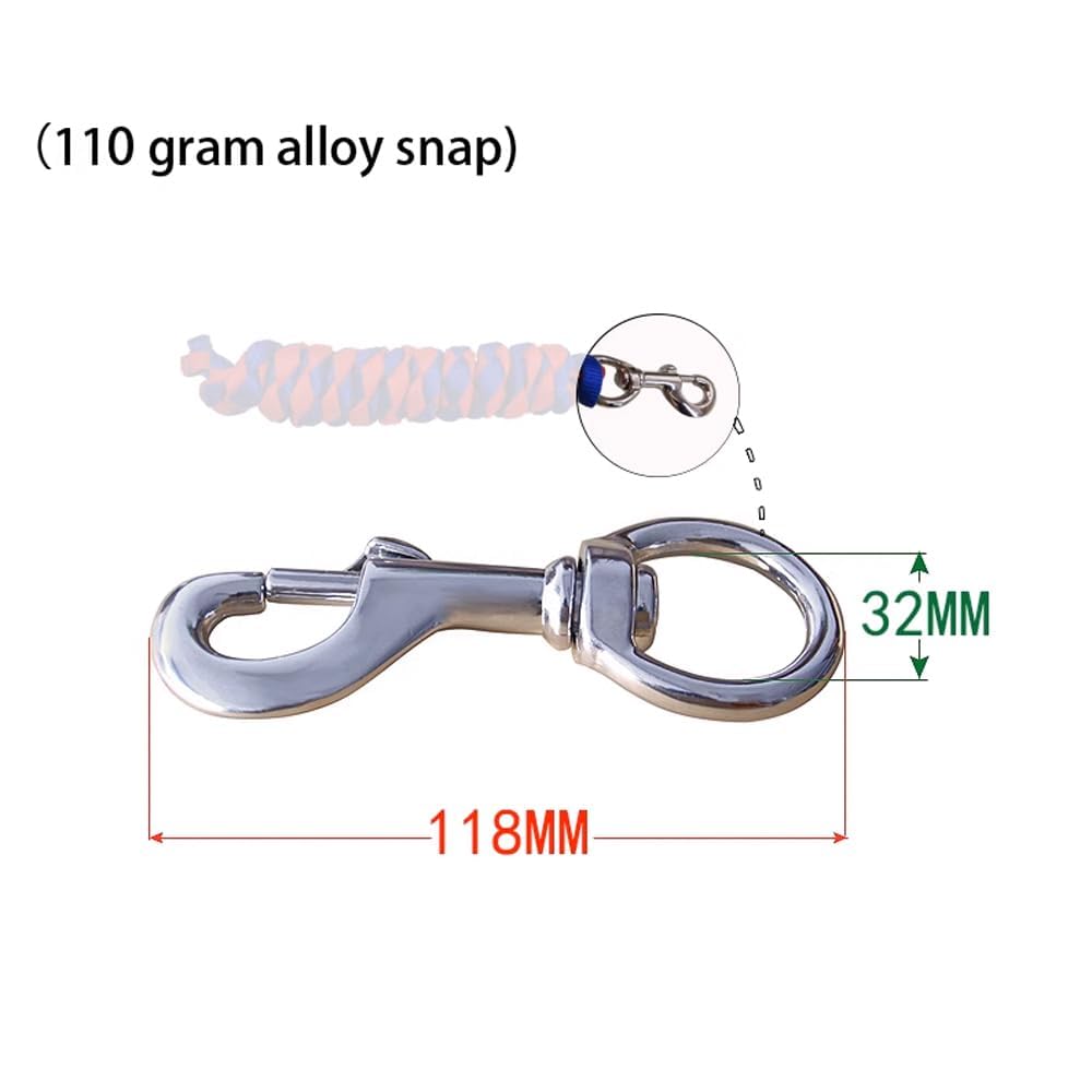 UNISTRENGH Poly Lead Rope PP Weave Horse Lead Rope with Snap Hook (Black, XX-Large)