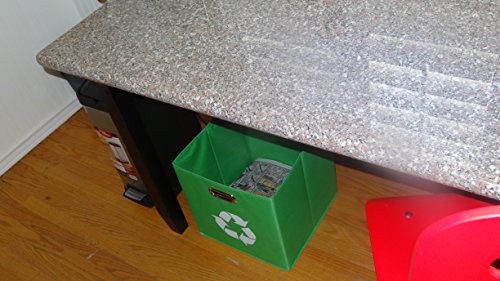 Alexi Ricci Green Newspaper and Magazine Recycling Folding Bin Basket Holder