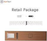 MaKTech 20mm Żywiczna Lekka Opaska ze Stalowym Zapięciem Kompatybilna z Samsung Galaxy Watch 7 FE 6 5 4,40/42/43/44/45/46/47mm,Huawei GT 4/3-41/42mm (Nugat biały)