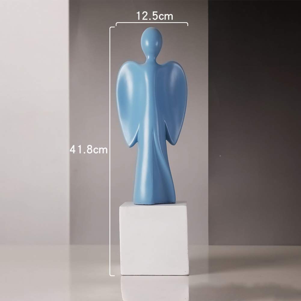 Ange de la paix bleu statue moderne créative pour décoration de bureau
