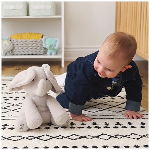 GUND Flappy, der singende und sprechende Elefant spielt Guck-Guck mit den Ohren - deutsch, ca. 30 cm