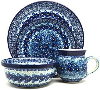 Polish Pottery 4-pc. Place Setting with Standard Bowl - Unikat Signature - U3639