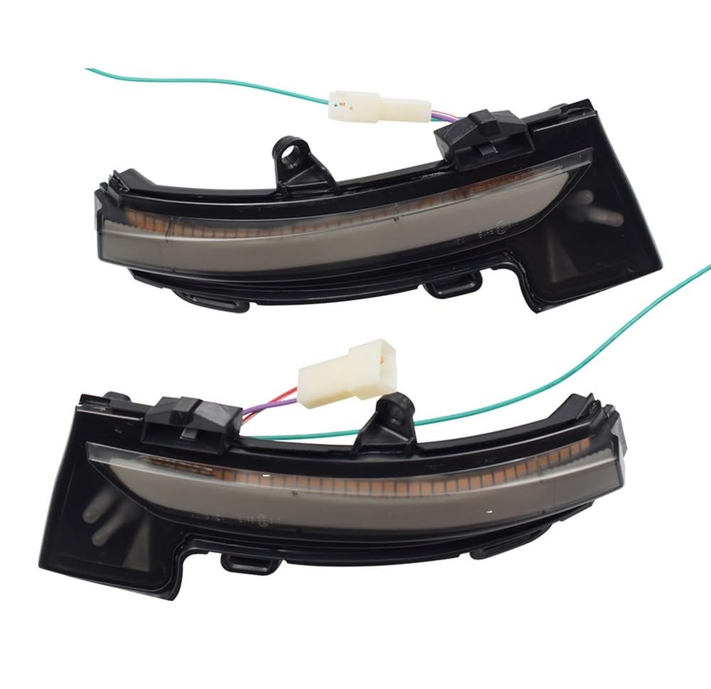 2 sztuk dynamiczny kierunkowskaz migacz lustro Flasher światło dla Skoda Octavia Mk3 A7 5E 2014-2019(Blue-Yellow)