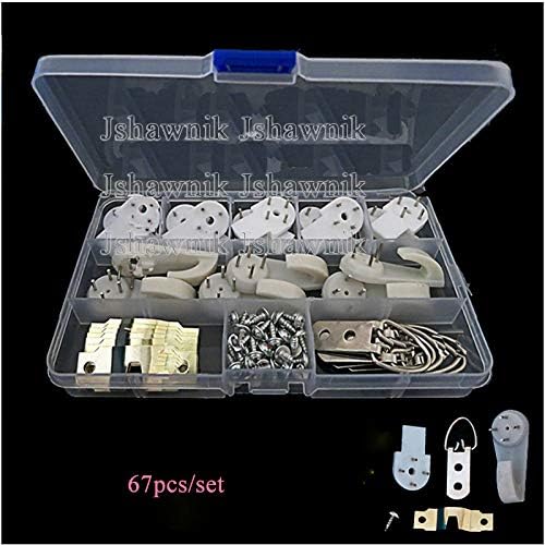 67pcs/set plastic and screw accessories no trace nail hook invisible hang picture frame clock hanger