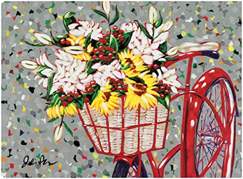 Fine Art Canvas Bicycle Bouquet Canvas Wall Decor by Artist