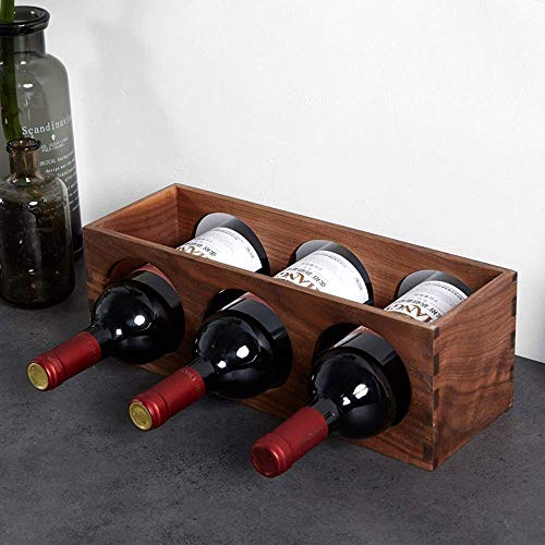 Soporte para botellas de vino de madera 35x12x12 cm miniatura 3