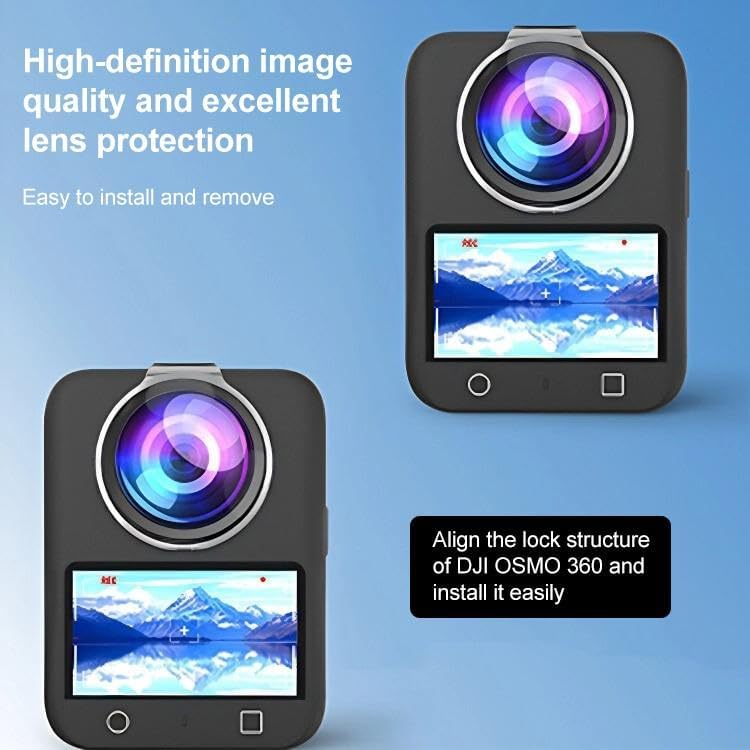 Miniatura 6 de Protector de lente para DJI Osmo 360, protector de lente de PC de alta transparencia, resistente a los arañazos y al polvo para lente de cámara