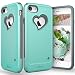 Vena iPhone 8 Case, iPhone 7 Case, [vLove][Heart-Shape | Dual Layer Protection] Hybrid Bumper Cover for Apple iPhone 8, iPhone 7 (4.7"-inch) (Teal/Gray)