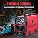 ACEWELDER 140A MIG Welder, 3 in 1 Flux Core, MIG/LIFT TIG/Stick Welding Machine 110V Portable IGBT Inverter Synergic Control, LED Display with Welding Helmet