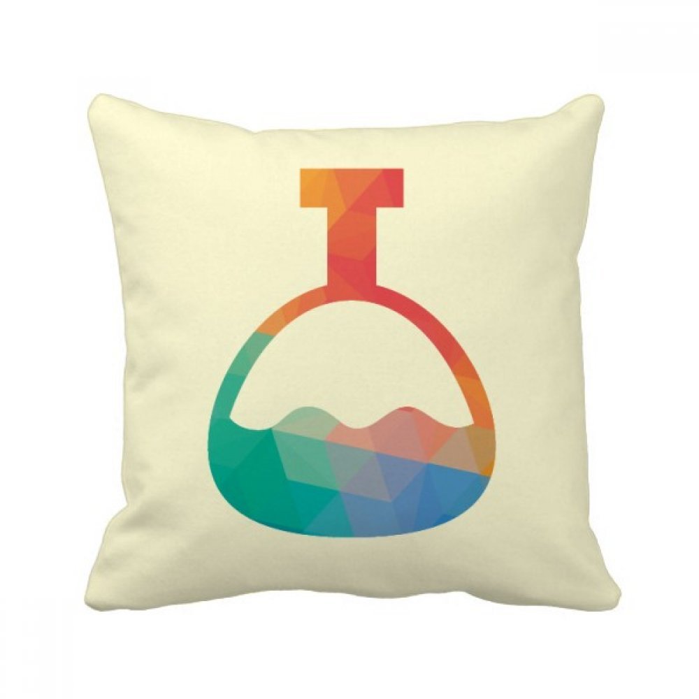 Coussin motif chimie 40x40 multicolore pour rompre la monotonie d'un salon trop terne