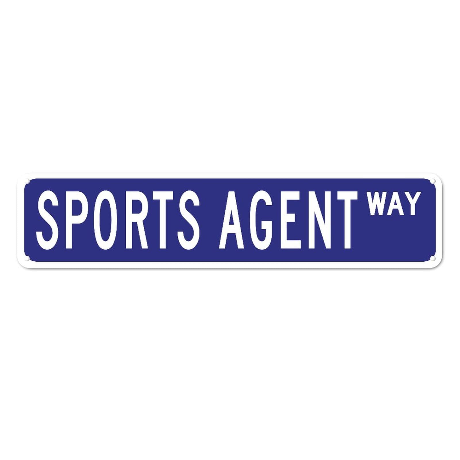 Sports Agent WAY Retro Tin Signs Plaque Aluminum Metal Sign Quotes Home Bedroom Kitchen Restaurants Wall Aluminum Gift Yard Coffee Decor 4x16 Inch