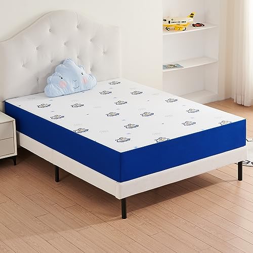 Molblly Cartoon Full Mattress, 6-Inch Cooling Gel Memory Foam Mattress, Full Mattress Suitable for Bunk Bed, Trundle Bed, Pressure Relief, Removable Washable Cover, No Fiberglass - Thumbnail 7