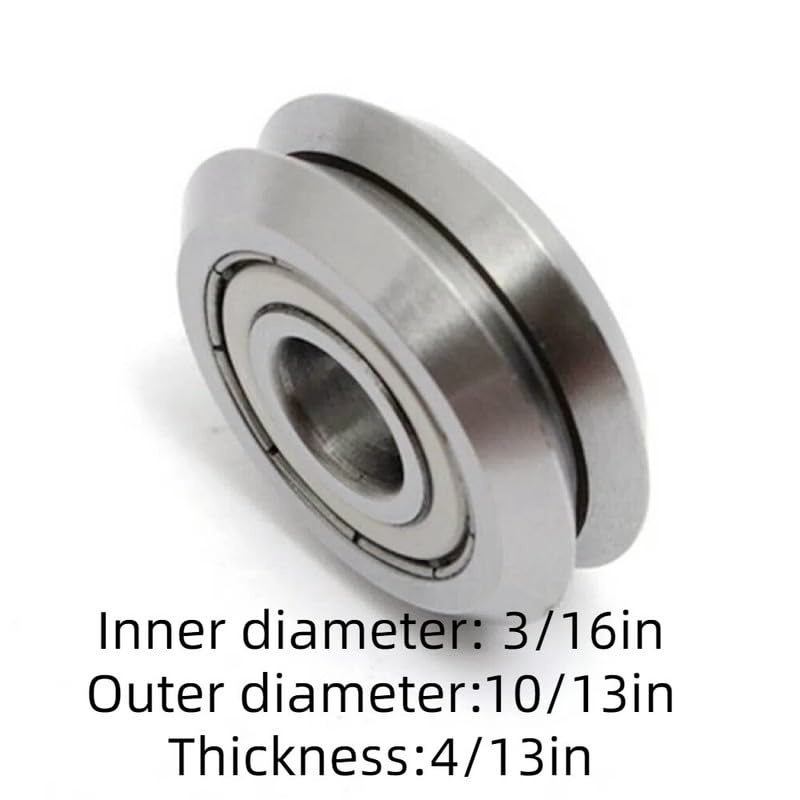 2PCS V/W-Groove Rail Bearing 3/16x10/13x4/13in W1ZZ P6 Linear Guide Roller