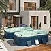 Foldable Non-Inflatable Swimming Pool, Portable Hard Plastic Shell Kids and Adults Pool, Dog Pool for Outdoor, Backyard and Garden, Easy Setup for Fun Water Play, 116