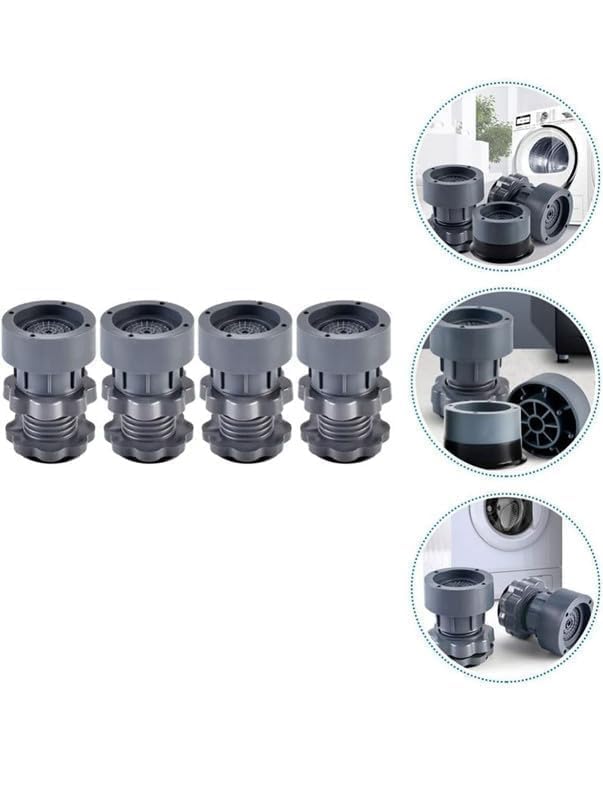 Image of Crasts Washing Machine Vibration Pads - Adjustable Dryer Shock & Noise Cancelling Pads, Anti Vibration Pads for Washing Machine Support, Height Adjustment Feet for Refrigerators, (4 Pcs Set)