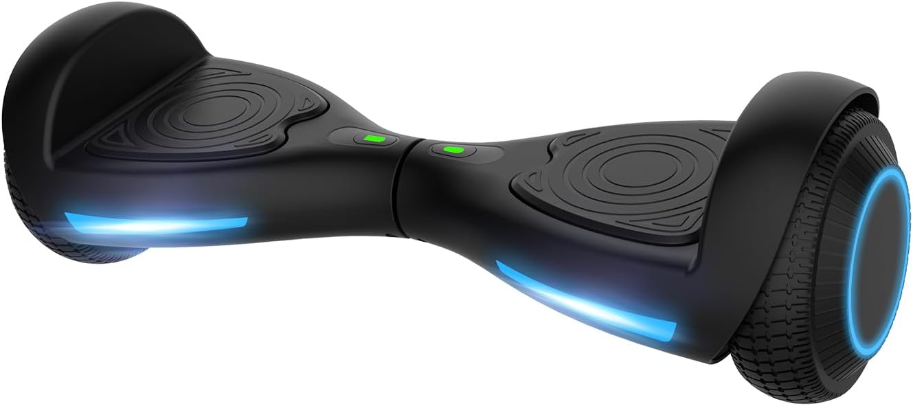 Fluxx Hoverboard with 6.5" LED Wheels & Headlight, Max 3.1Miles Range & 6.2mph Power by 200W Motor, UL2272 Certified Approved and 50.4Wh Battery Self Balancing Scooters