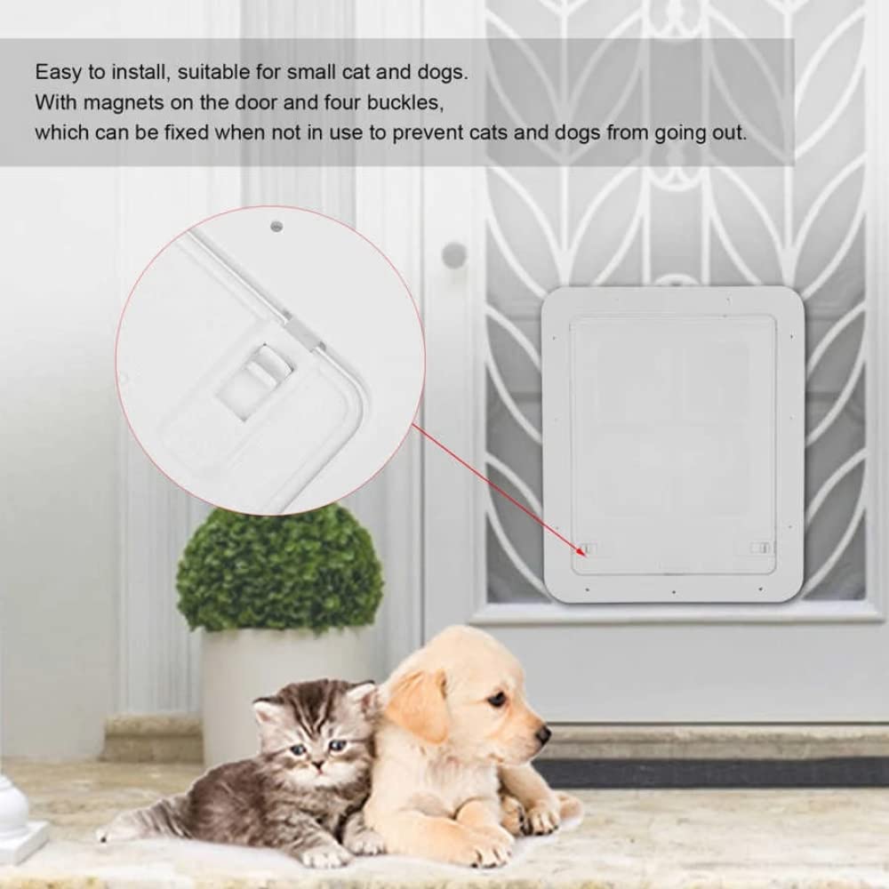 YXSH Haustier-Hundetür Mit Magnetischer Klappe Fenstertür Anti-Biss-Tür Für Kleine Hunde Katzen Katzen Hunde-L