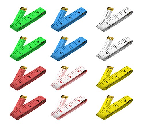 Set de 12 cintas métricas de sastre SE 5 pies miniatura 1