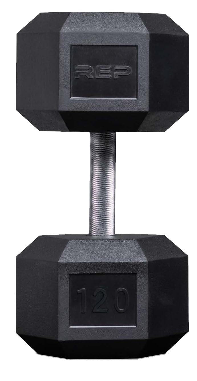 Rep Fitness Rubber Hex Dumbbell