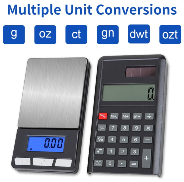 Pocket Scale 500G/ 0.01G Portable Electronic with Calculator Function Digital JewelryScale