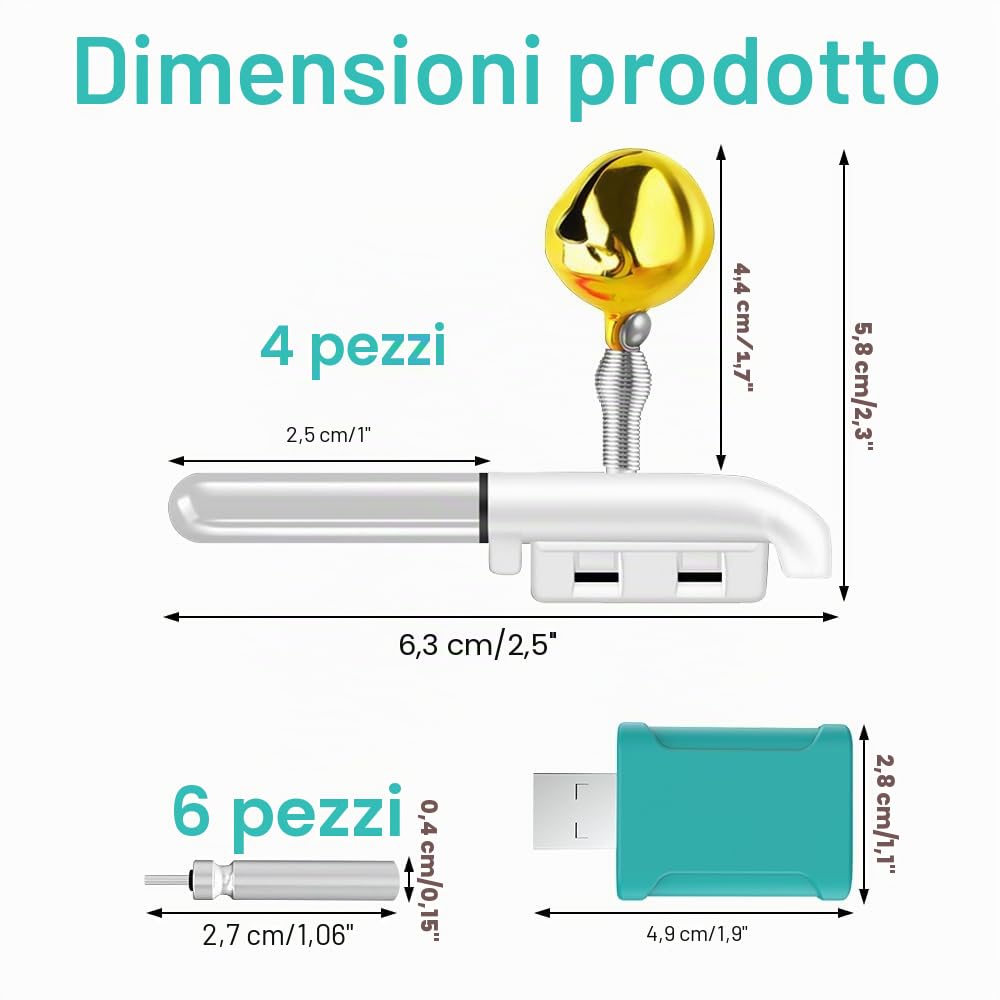 Set di 4 luci a LED per la pesca, indicatore di abboccato da pesca, con fibbia, campanello di allarme di pesca, barre luminose a LED, con caricatore e batteria per la pesca all'aperto