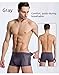DCEHGEW 4 Pcs Men's Plus Size Underpants,Solid Moisture Wicking Breathable Mesh Stretch Athletic Boxers for Men-2 Gray 2 Black-XL