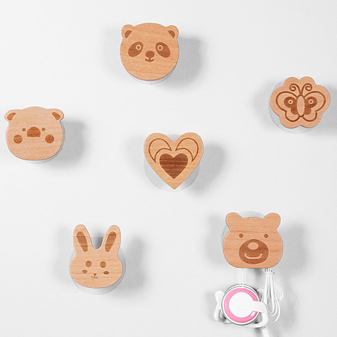Pomelli per mobili in legno con motivi animali, maniglie per cassetti decorativi 2 pezzi