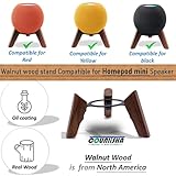 Real Wood Stand for Homepod Mini(2020 Released), Wooden Holder Tripod with Metal Frame,Safe Stable Mount with Anti-Slip Silicone pad Protects Home pod Mini Speaker Well (Color:Walnut) - Image 9