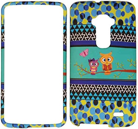 For Lg G Flex Owl Butterfly On Blue Pattern Te675 Matte Texture Cover Hard Case