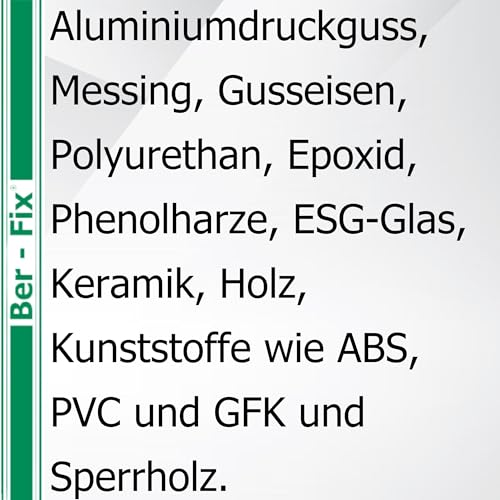 Ber-Fix 5 Min Epoxidharz Kleber EXPRESS 50g Kartusche 2k Kleber echter Epoxy Kleber 2 Komponenten Kleber Kunststoff Metall Glas Stein Beton Holz